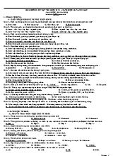 Đề cương ôn tập thi học kỳ I môn Sinh học Lớp 10 (Nâng cao) - Năm học 2019-2020